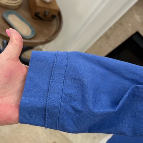 NWT Chicos Puckered Linen Blue Women's Jacket - Picture 3 of 8